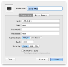 Editing Saved Connections