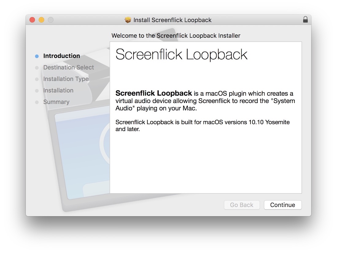 Installing Screenflick Loopback