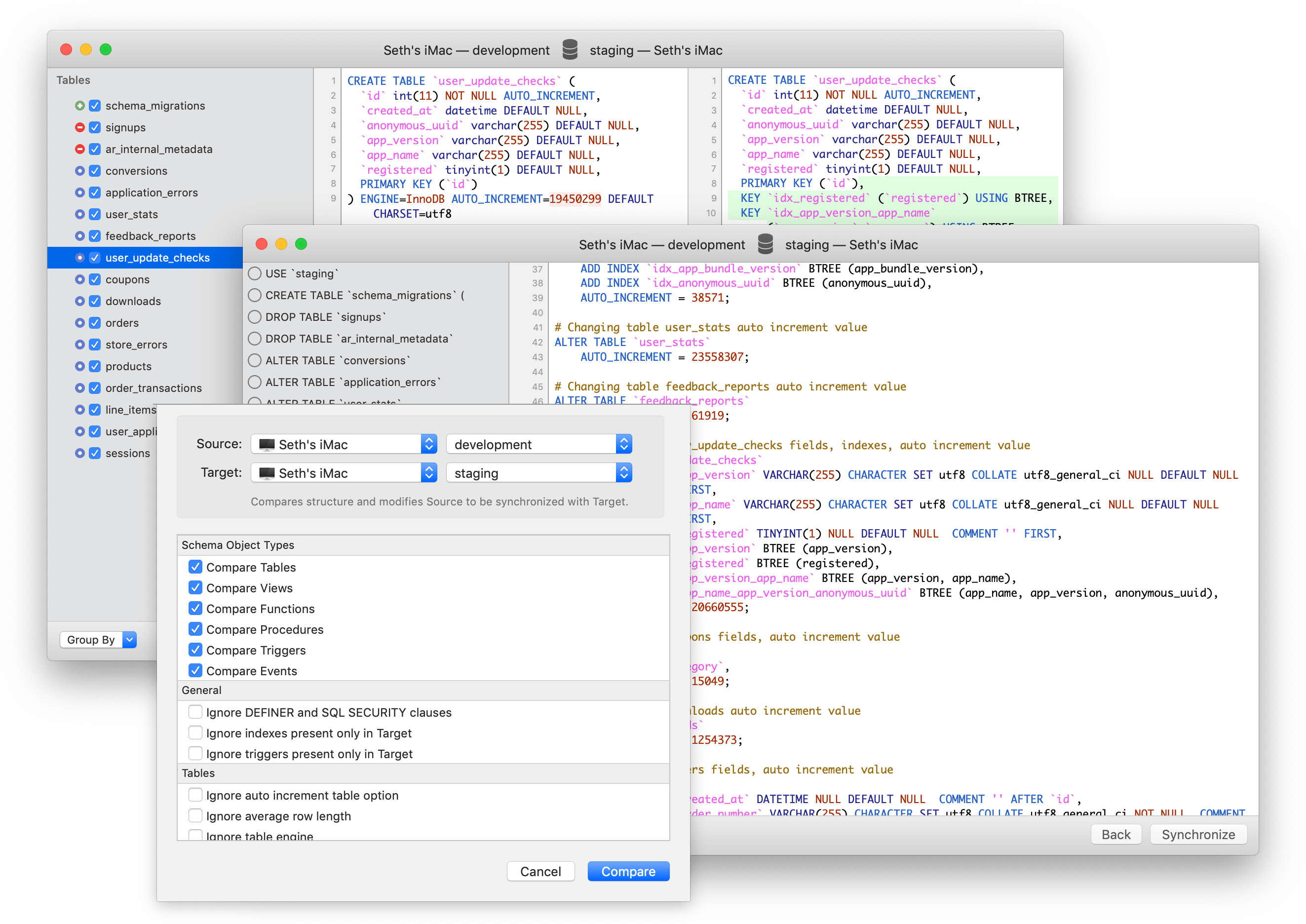 create database in mysql for mac