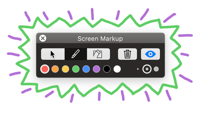 Draw on your Mac's screen when screen recording with Screenflick.